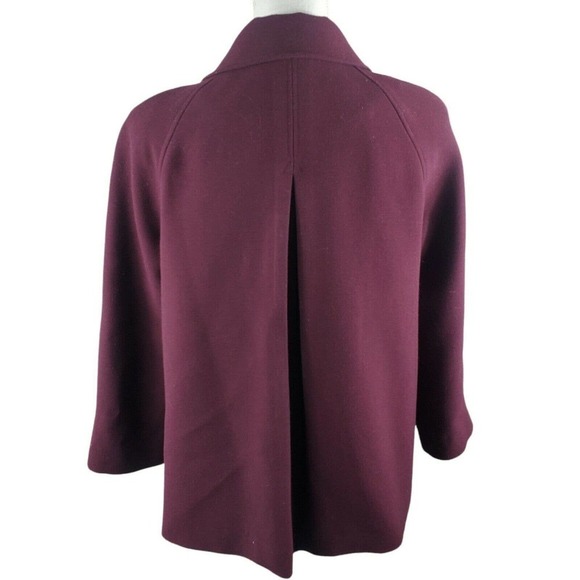Halogen Women's Double Breasted Swing Blazer Jacket Size S Maroon - Picture 4 of 9
